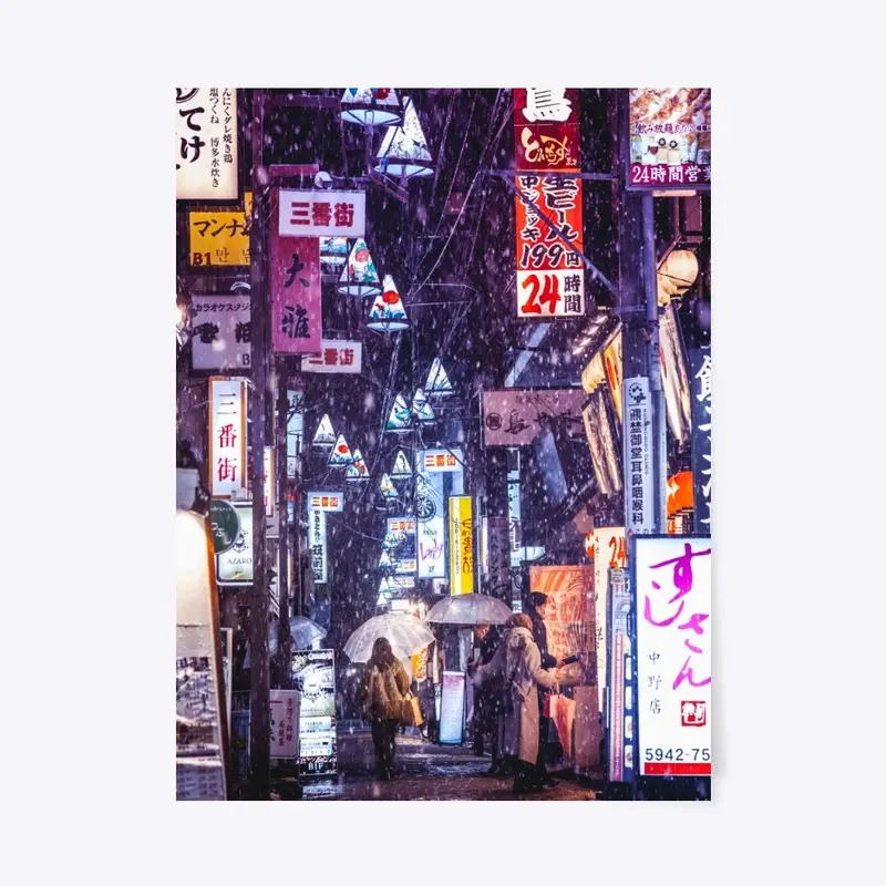 NEON SNOWY TOKYO